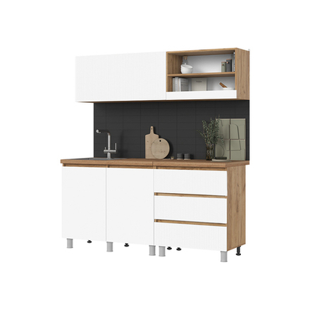 Кухня 1,7 Хелен Фасад МДФ с фрезеровкой