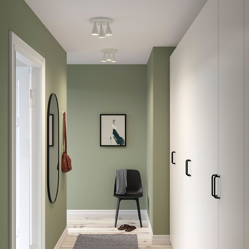 Потолочный светильник IKEA NAVLINGE (НЭВЛИНГЕ), Белый, 14 см