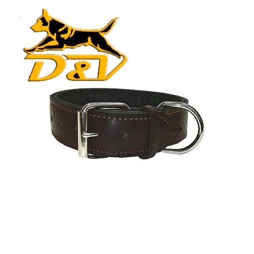 Ошейник классический (комфорт) цвет коричневый (Сталь) DaiviBel №45 длина 50см Артикул С011