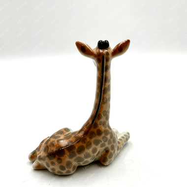 Фарфоровая статуэтка ЖИРАФ. Анималистика. Фарфор, ручная роспись. СССР. ЛФЗ. 1960 г.