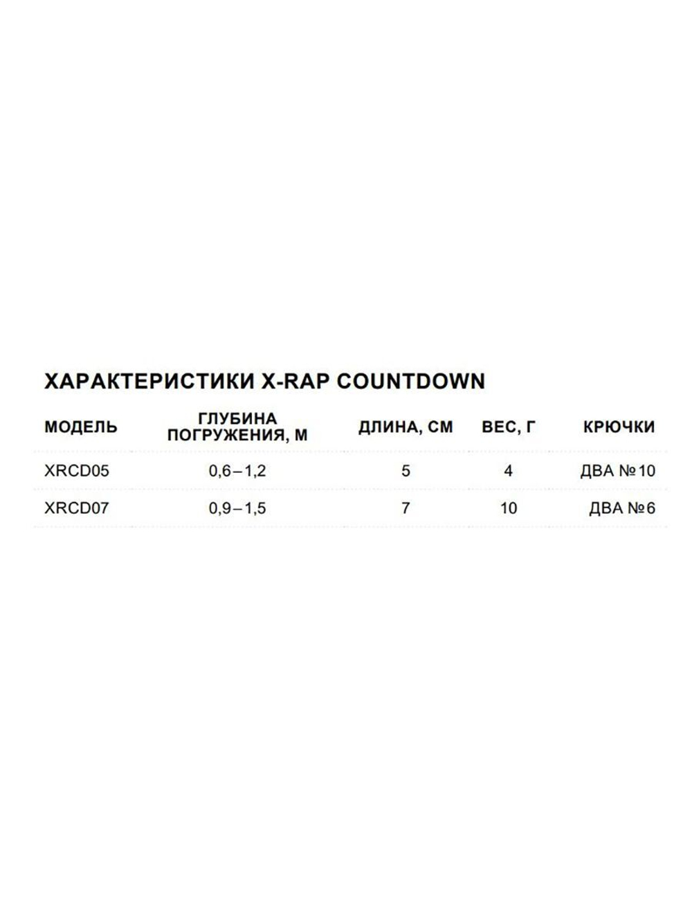 Воблер RAPALA X-Rap CountDown 05, 5см, 4гр, цвет ROL