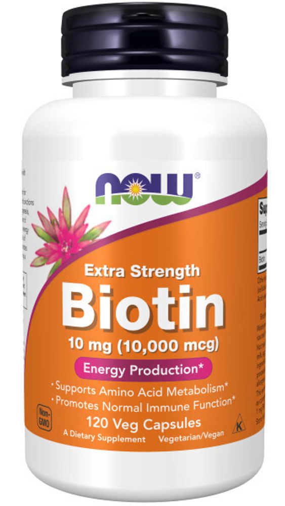 Biotin 10 mg (10000 mcg) 120 vcaps