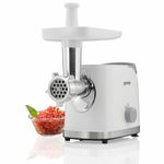 Мясорубка GORENJE MG1802SJW, 1800 Вт, производительность 2,1 кг/мин, 7 насадок, реверс, белый