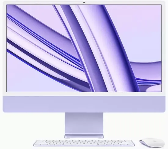 Apple iMac 24" Retina 4,5K, M3 2023 (8C CPU, 10C GPU), 24 Гб, SSD 1 Тб, фиолетовый