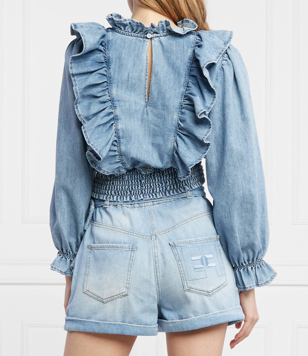 блузка turbata Pinko - голубой(1J10UJ Y82X)