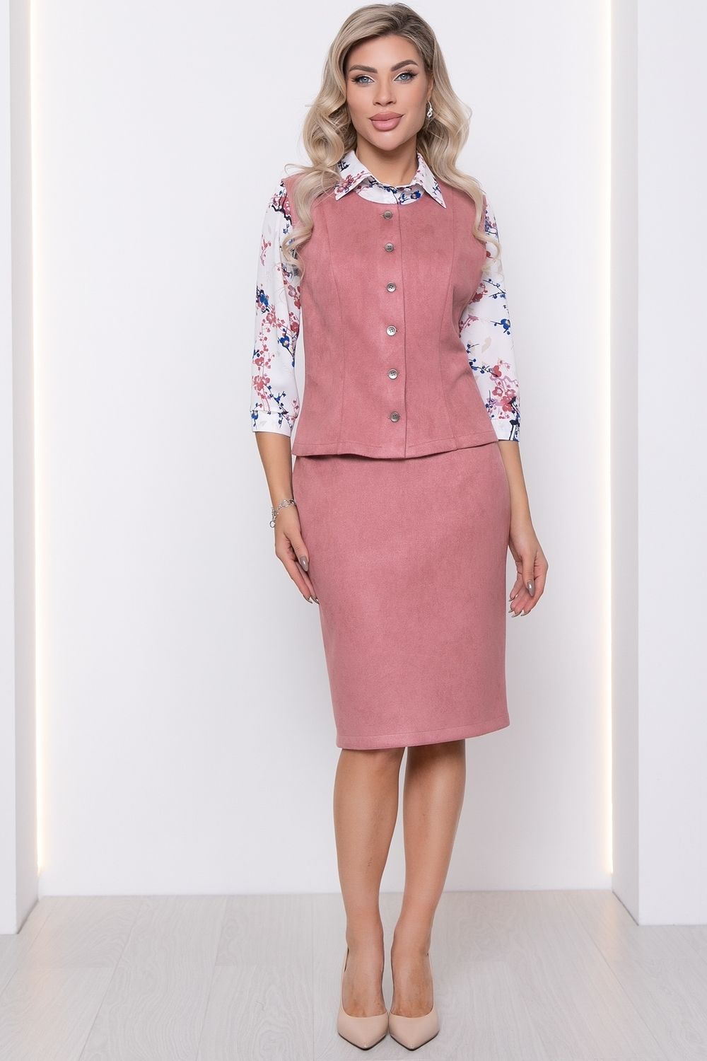 Костюм Имидж (замша, роза) Diolche
