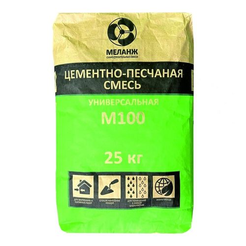 Смесь цементно-песчаная Меланж М-100 30 кг
