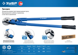 ЗУБР 1050 мм, тросорез, Профессионал (23345-105)