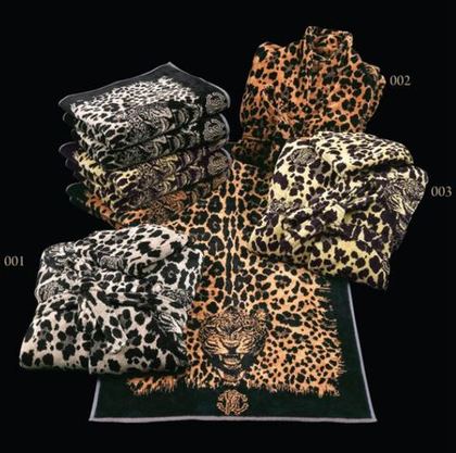 Набор полотенец 2шт Roberto Cavalli Wild Jaguar sabbia 001