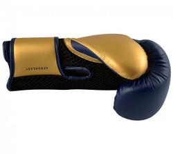 Перчатки боксерские Hybrid 150 темносине-золотые adiH150TGW