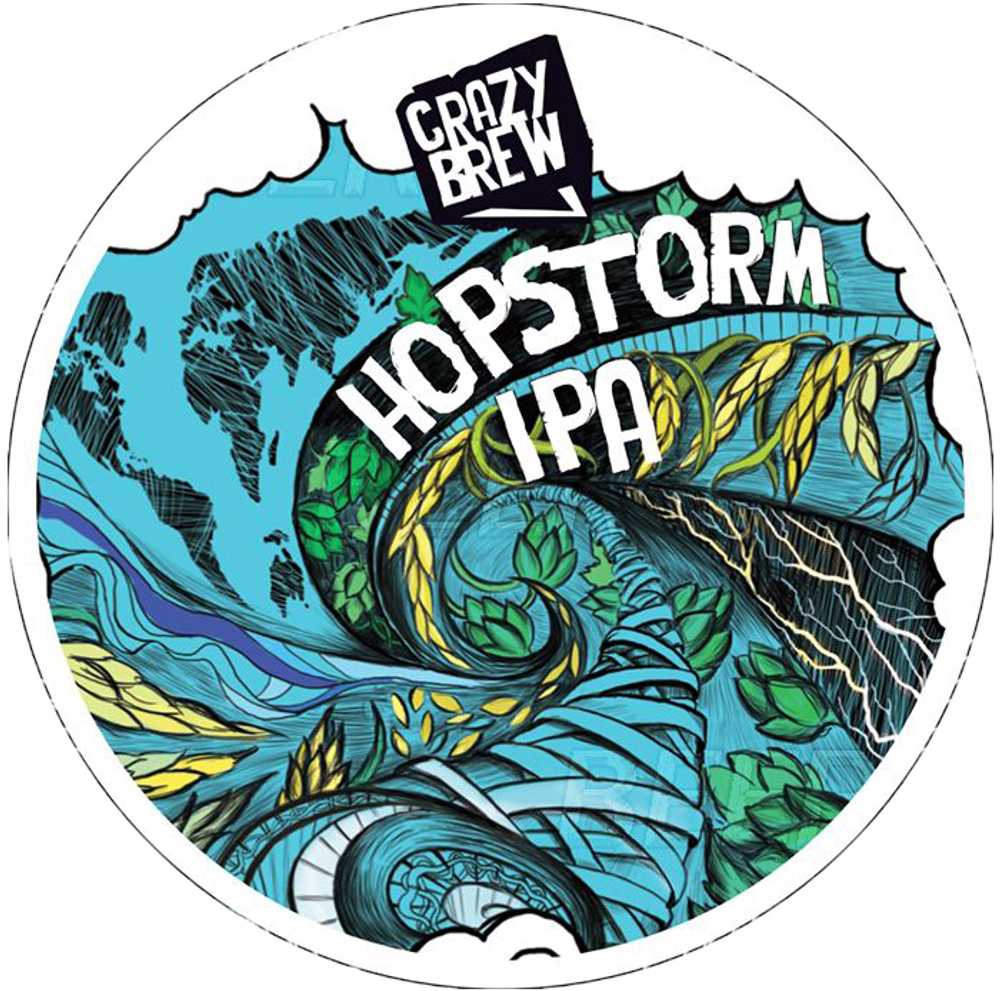 Пиво Крейзи Брю Хопшторм ИПА / Crazy Brew Hopstorm IPA 20л - кег