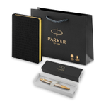 Подарочный набор: Шариковая ручка Parker IM + ежедневник, черный