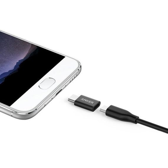 Переходник Anker MicroUSB to USB-C Black (B8174011) 2 шт. в комплекте