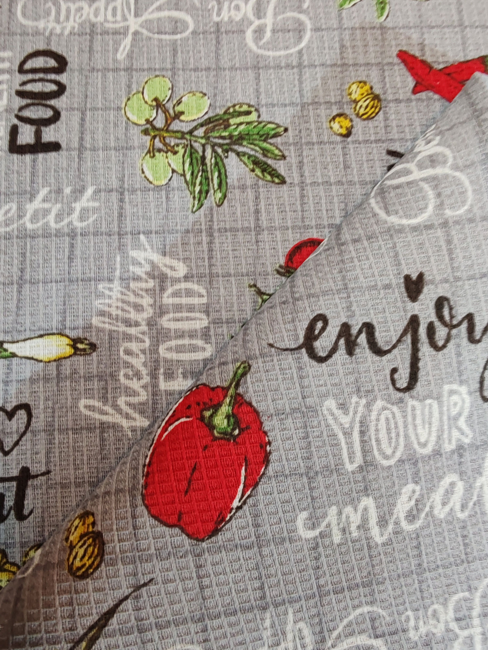 Полотенце кухонное, 2 шт, 37х75, вафельное