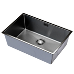 Мойка подст.монтаж 65х44 (3,0) вып 3 1/2  MIXLINE PRO 22см с сифоном (черный графит НАНО декор)