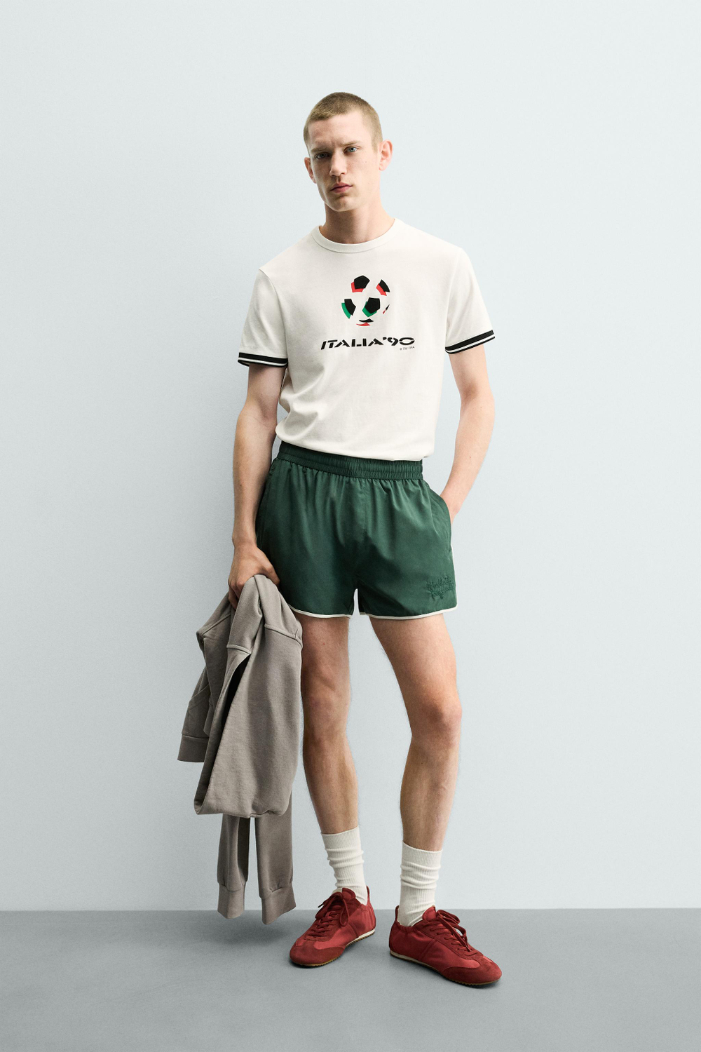 ZARA ФУТБОЛКА КОНТРАСТНАЯ ИТАЛИЯ 90 FIFA WORLD CUP™ FIFA CLASSICS, БЕЛЫЙ