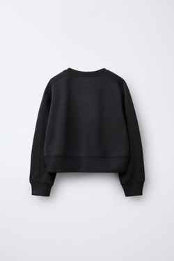 ZARA ТОЛСТОВКА С РЕЛЬЕФНОЙ НАДПИСЬЮ, СЕРЫЙ