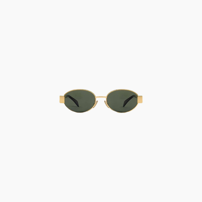 CELINE sunglasses Triomphe Metal GOLD / GREEN