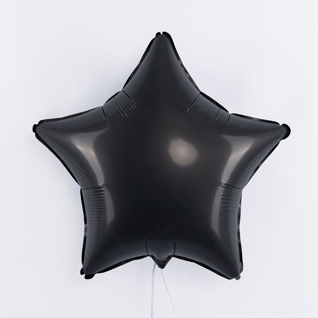 F Шар Звезда 18''/46 см, Черный Сатин (БГ-15)