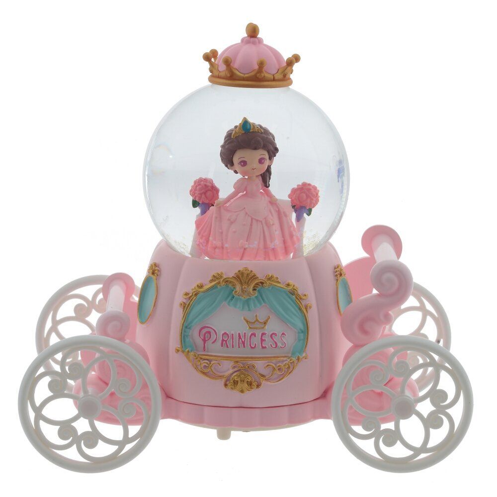 GAEM Фигурка декоративная "Принцесса" в стекл шаре (муз, подсвет, вьюга, 2xAAA н/п), D8 см, L17 W9 H17 см