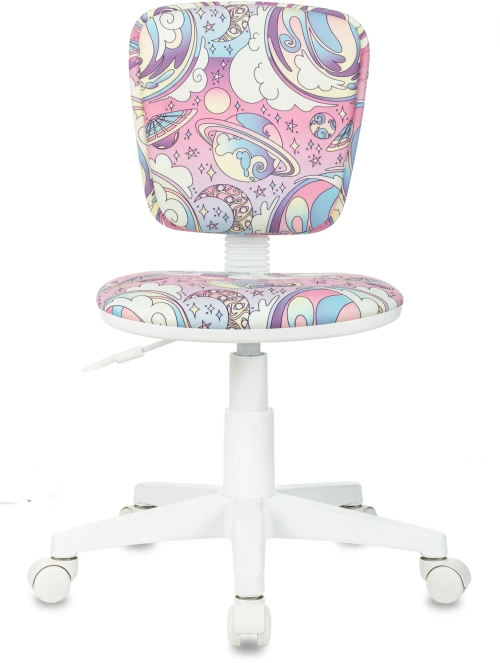 Кресло детское Бюрократ CH-W204NX мультиколор луна розовая крестов. пластик пластик белый