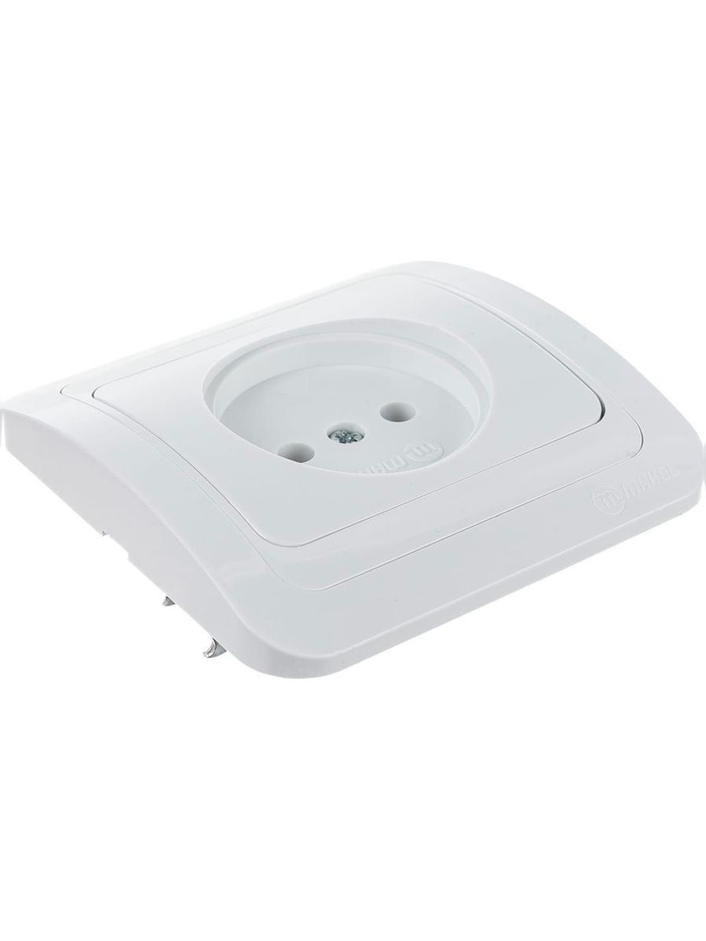 Розетка керамика без заземления Makel Mimoza белая 12002