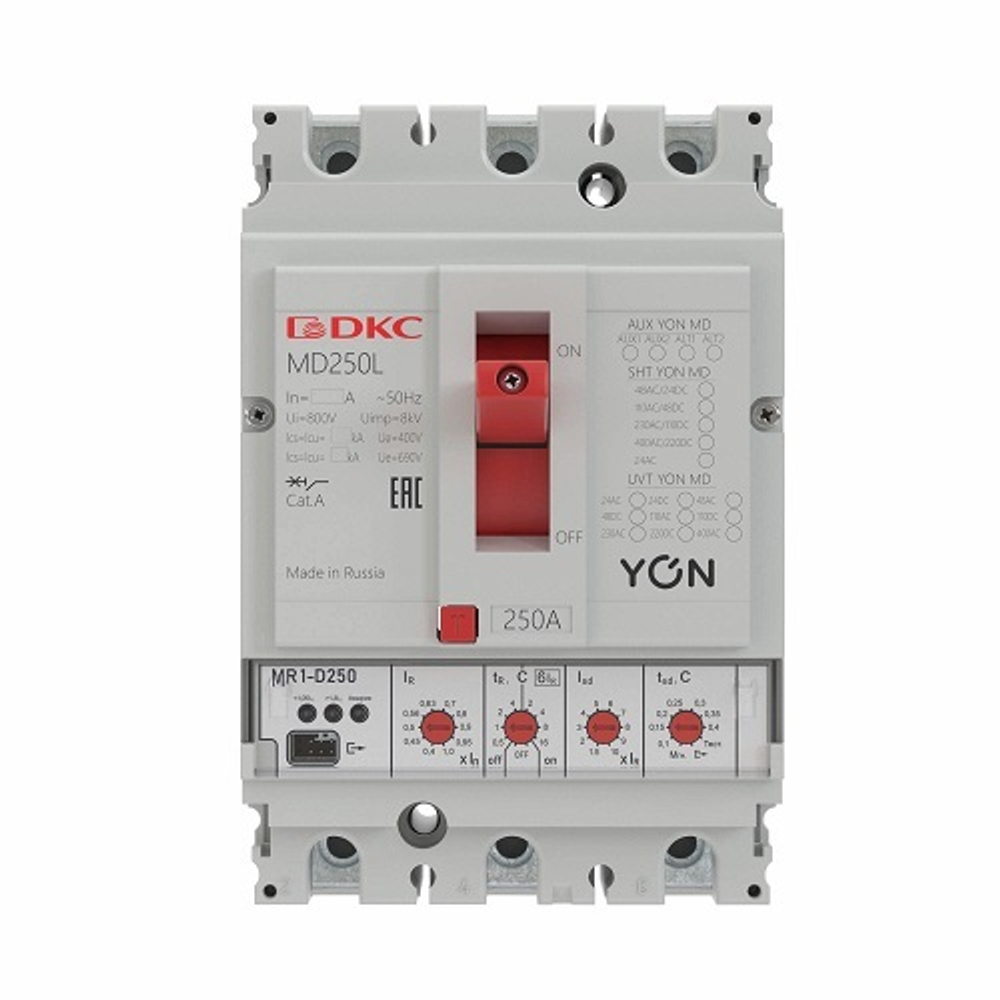 Автоматический выключатель в литом корпусе DKC MD250N-MR1
