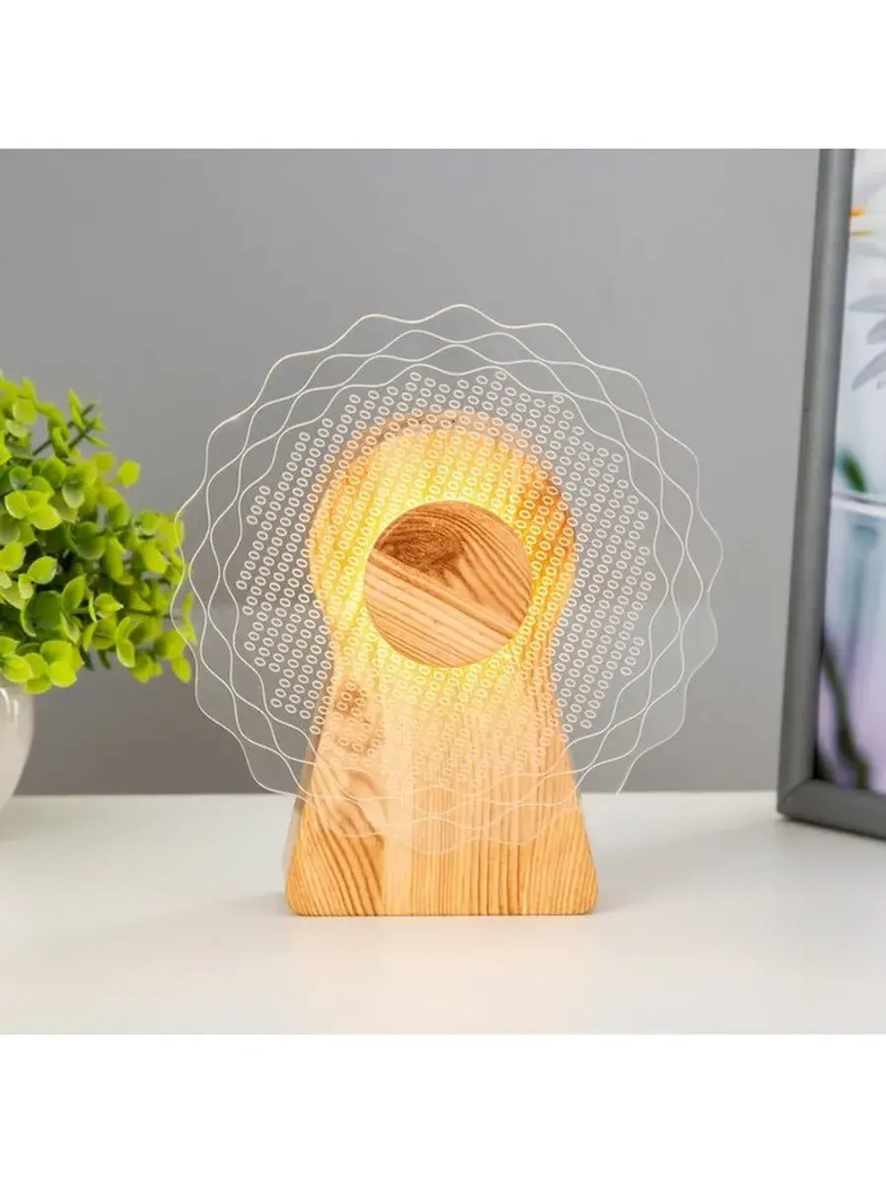 Светильник сенсорный «Цветок» LED крутится 6 Вт USB 15×4×16