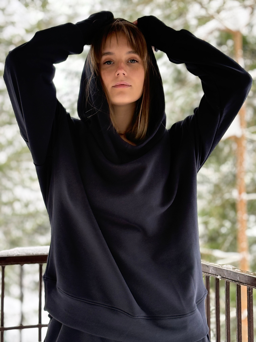 Худи /синий / унисекс / петля