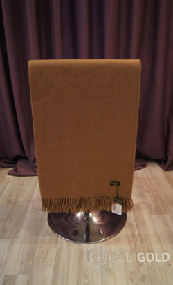 Плед из 100% верблюжьей шерсти 150x200 см. (ERDENET) - камэл