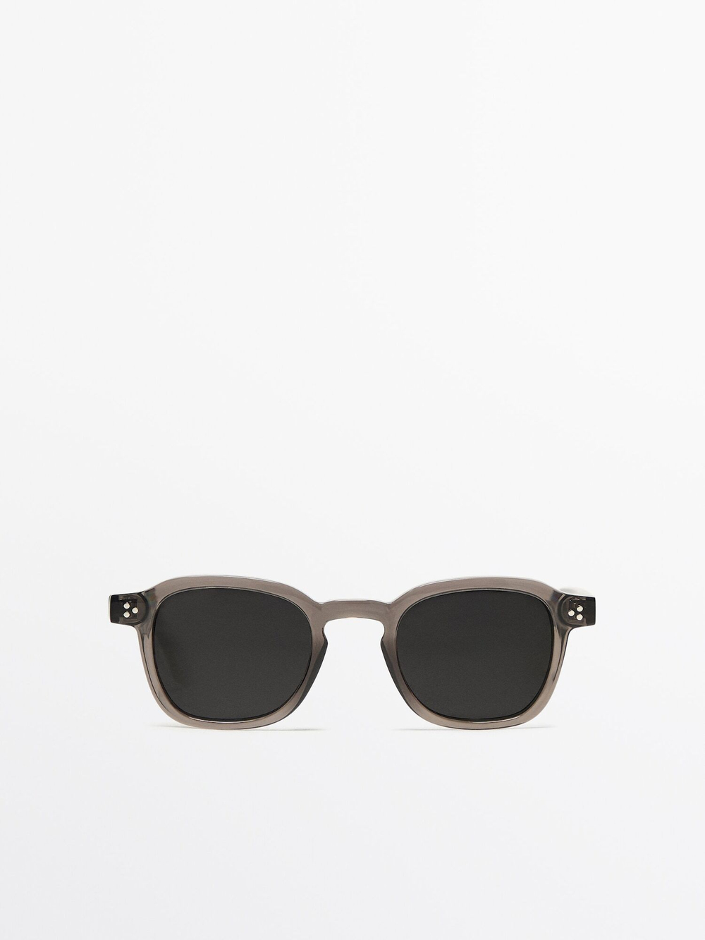 Massimo Dutti Солнцезащитные очки в каучуковой оправе, серый