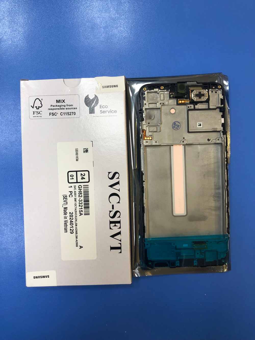 Samsung(Самсунг) А256В Galaxy A25  Дисплей в сборе с тачскрином и рамкой Оригинал Сервисный
