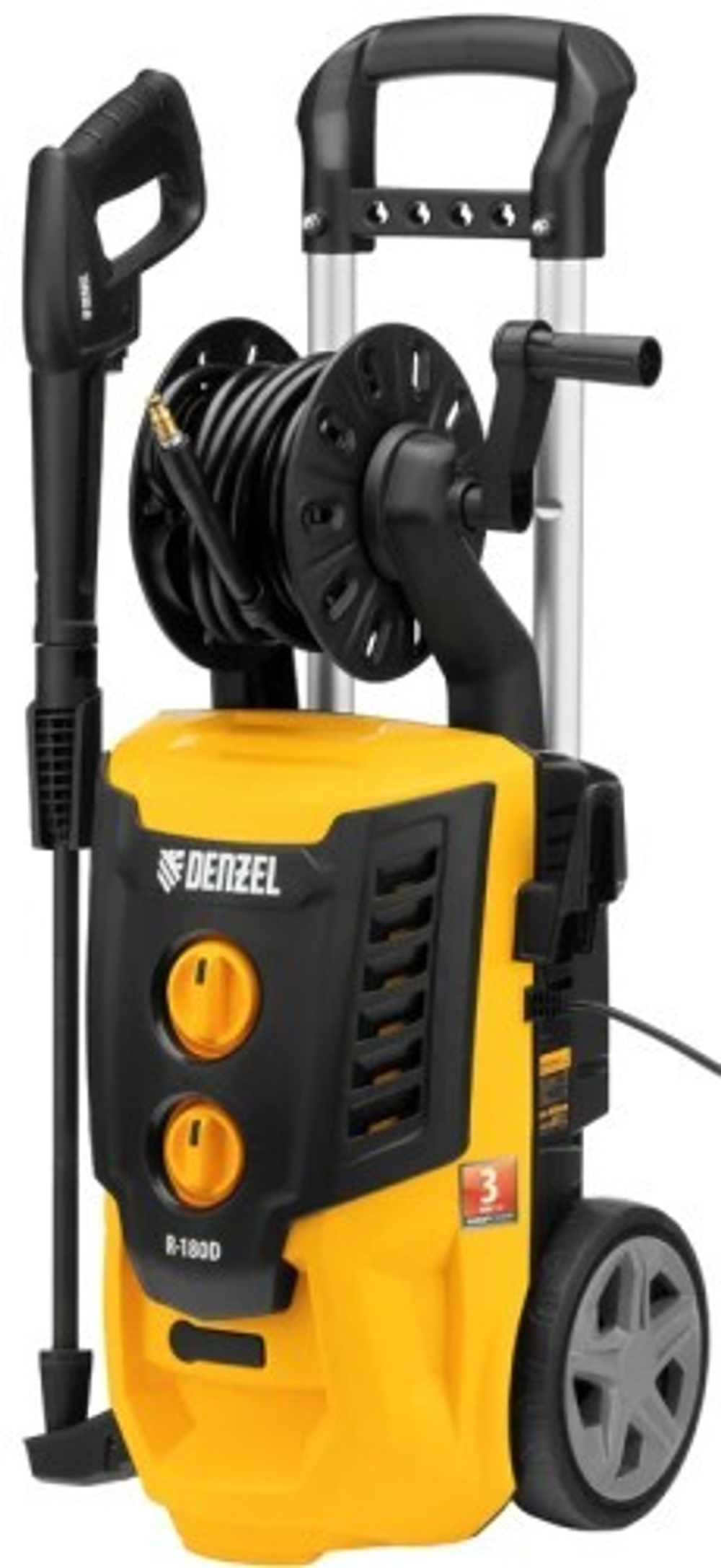 Автомойка Denzel R-180D с барабаном 58239