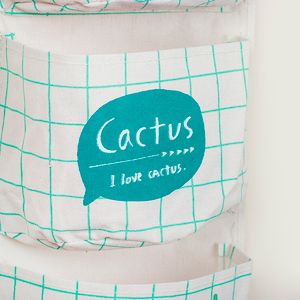 Вешалка с кармашками Cactus White