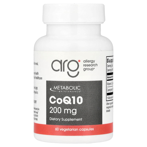 Metabolic Maintenance, коэнзимQ10, 200 мг, 60 вегетарианских капсул