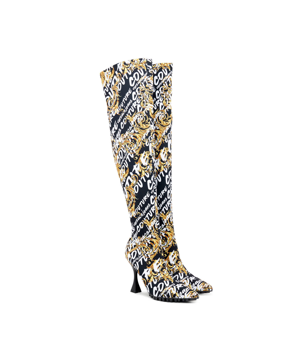 Сапоги казаки на шпильке Versace Jeans Couture - разноцветная(73VA3S82ZS371)