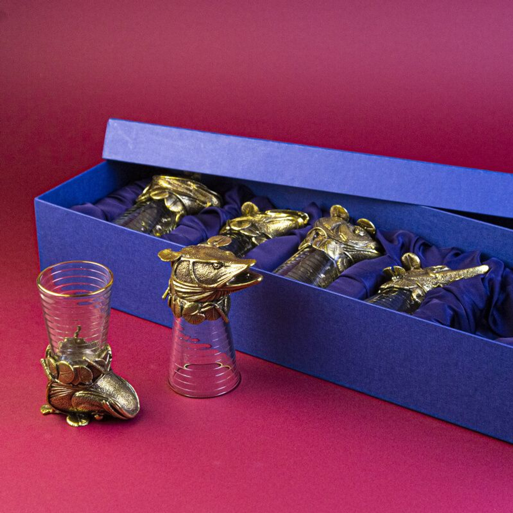 Чарки-перевертыши с изображением рыб