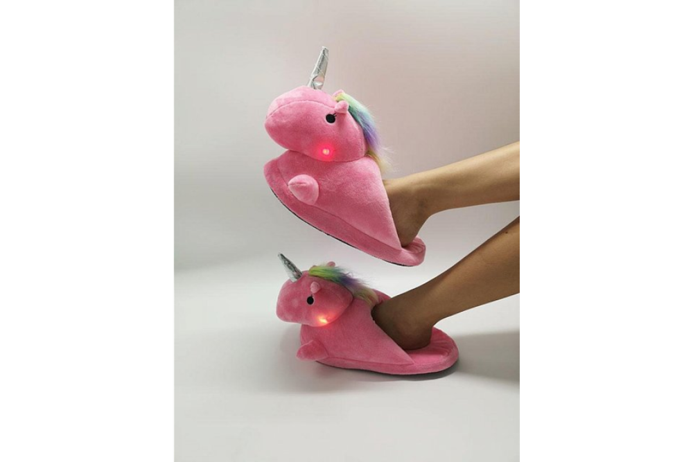 Тапочки FunFur Единорог-2 светящиеся Розовый