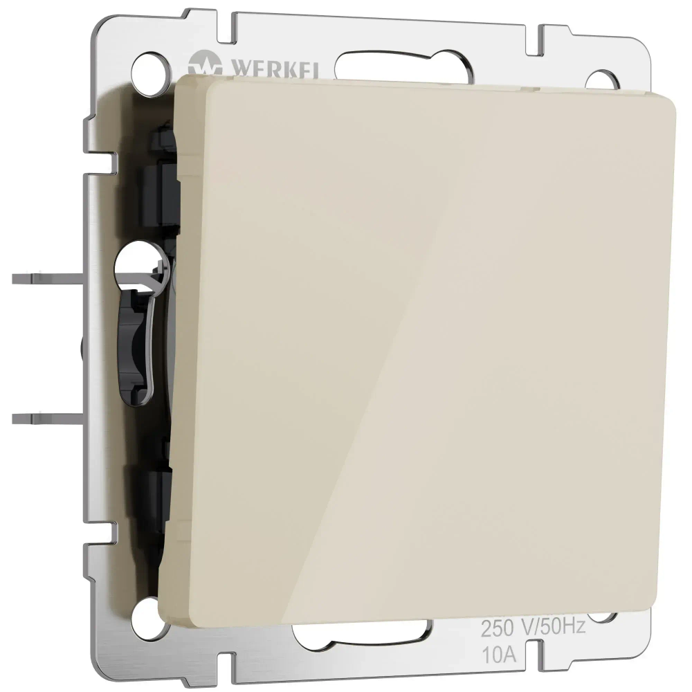 Выключатель одноклавишный (айвори акрил) W1110043