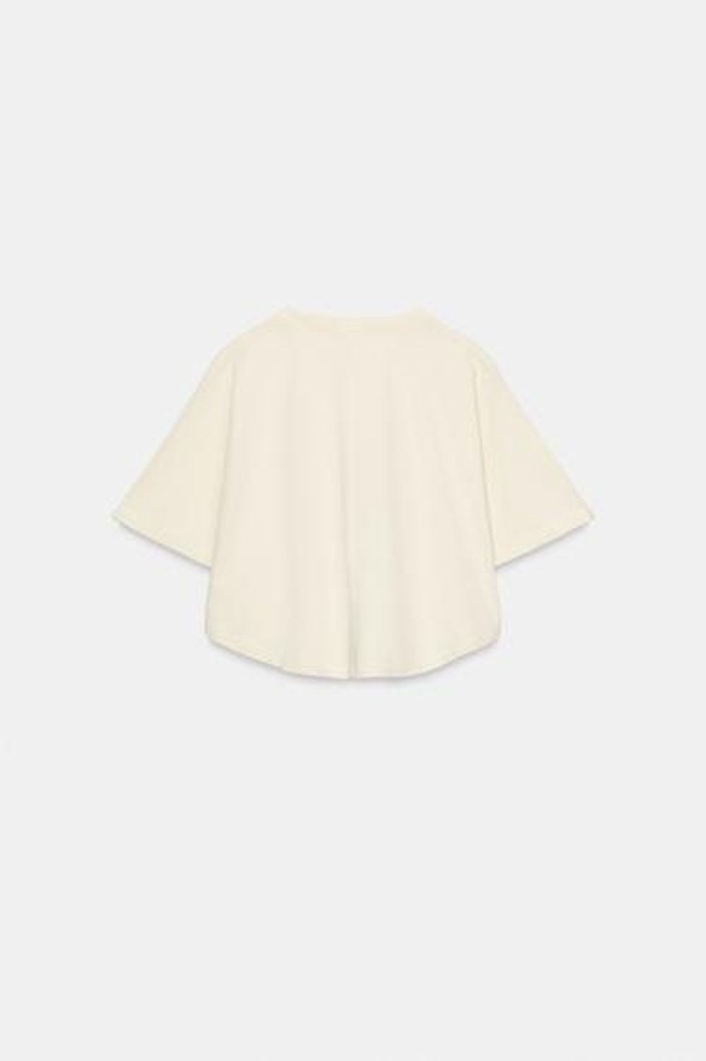 ZARA УКОРОЧЕННЫЙ ТОП С ЭФФЕКТОМ ПОТЕРТОСТИ, ЖЕЛТЫЙ
