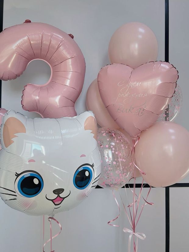 "Пушистое солнышко" (набор из 9 шаров. Котик) №8542