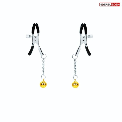 Оригинальные зажимы на соски с желтыми шариками (Цвет: желтый)