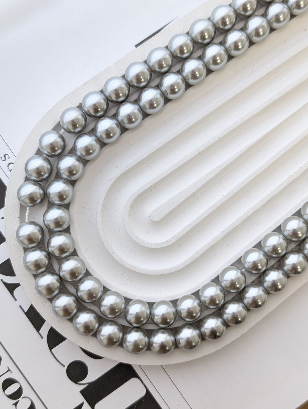 Жемчуг Майорка светло-серая