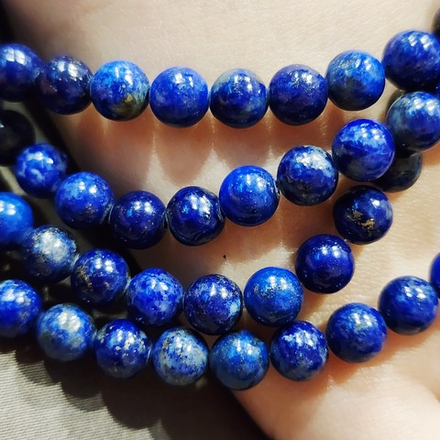 Лазурит природный, гладкий шар 6 - 6.3 мм
