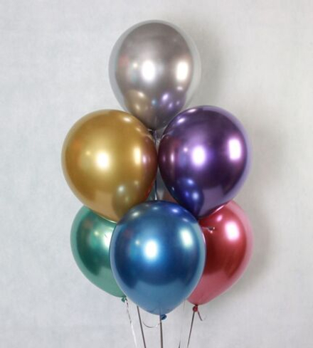 Гелиевые шары хром микс 7 шт.