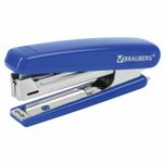 Степлер №10 BRAUBERG "Classic", до 12 листов, с антистеплером, синий, 228499