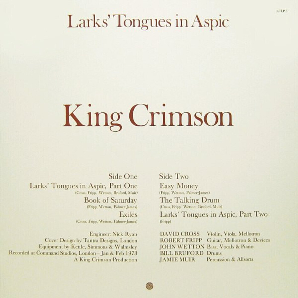 King Crimson / Larks' Tongues In Aspic (LP)