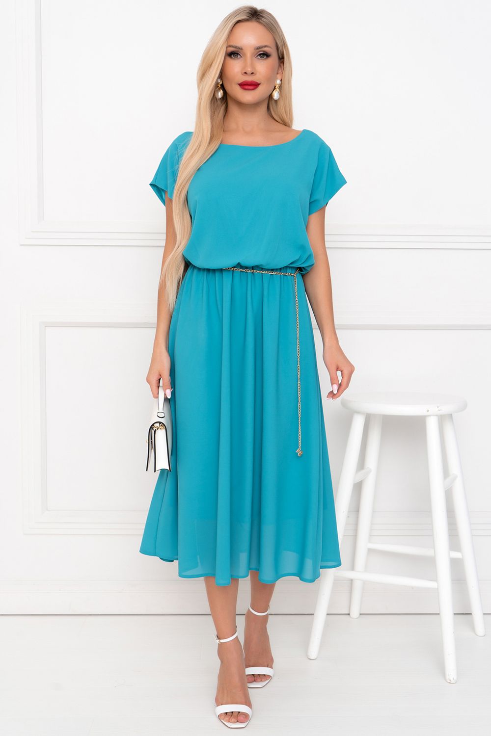 Платье Стелла (бирюза) Р11-1169 Nikol (Акция)