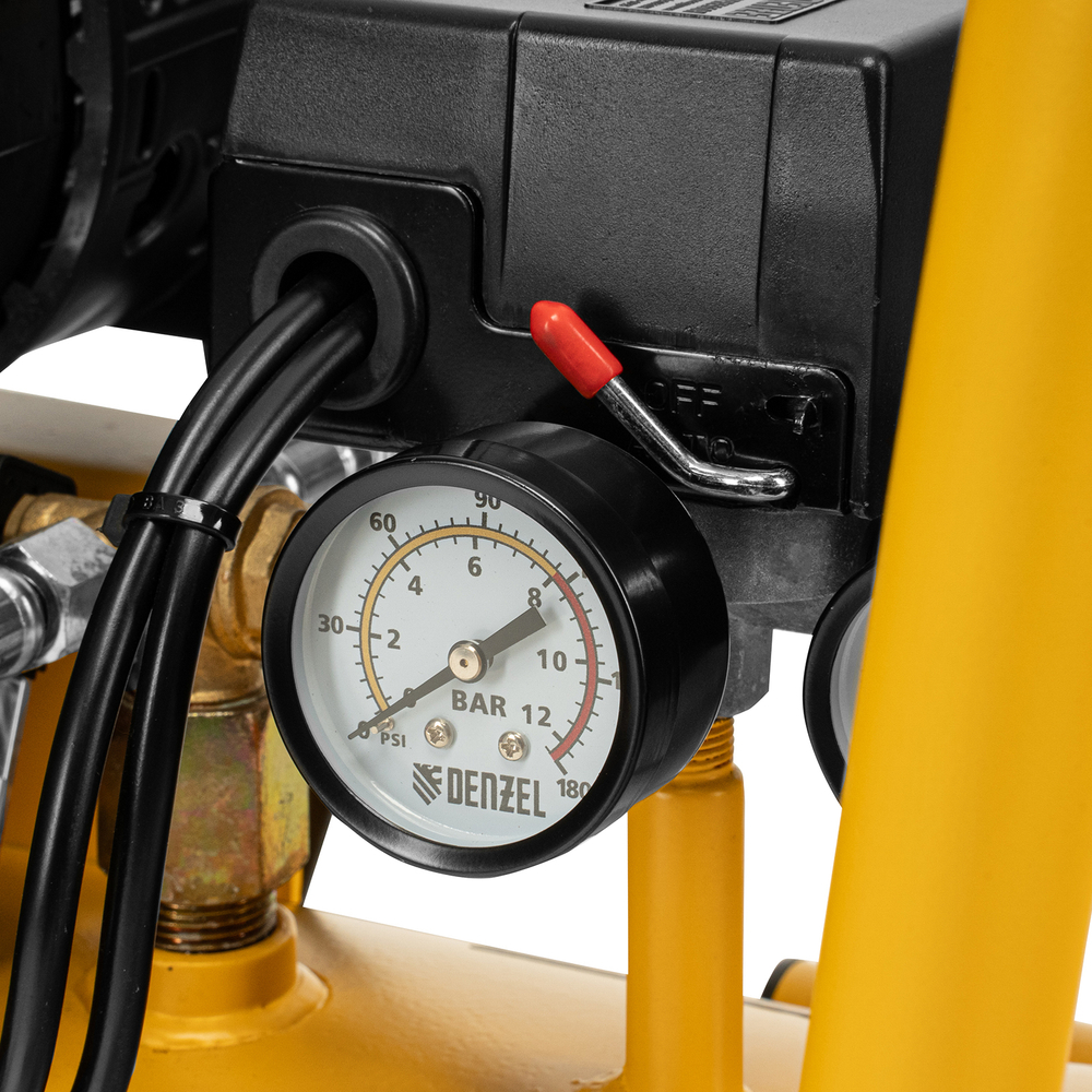 Компрессор безмасл. малошумный DLP -3000/50, 3 кВт, 2х1,5 кВт,50 л, 2850 об/мин,500 л/мин Denzel