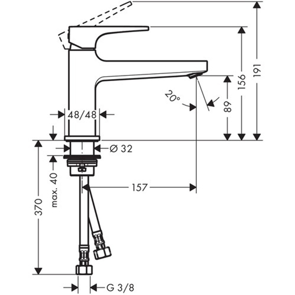 Смеситель hansgrohe Metropol для раковины 74502000